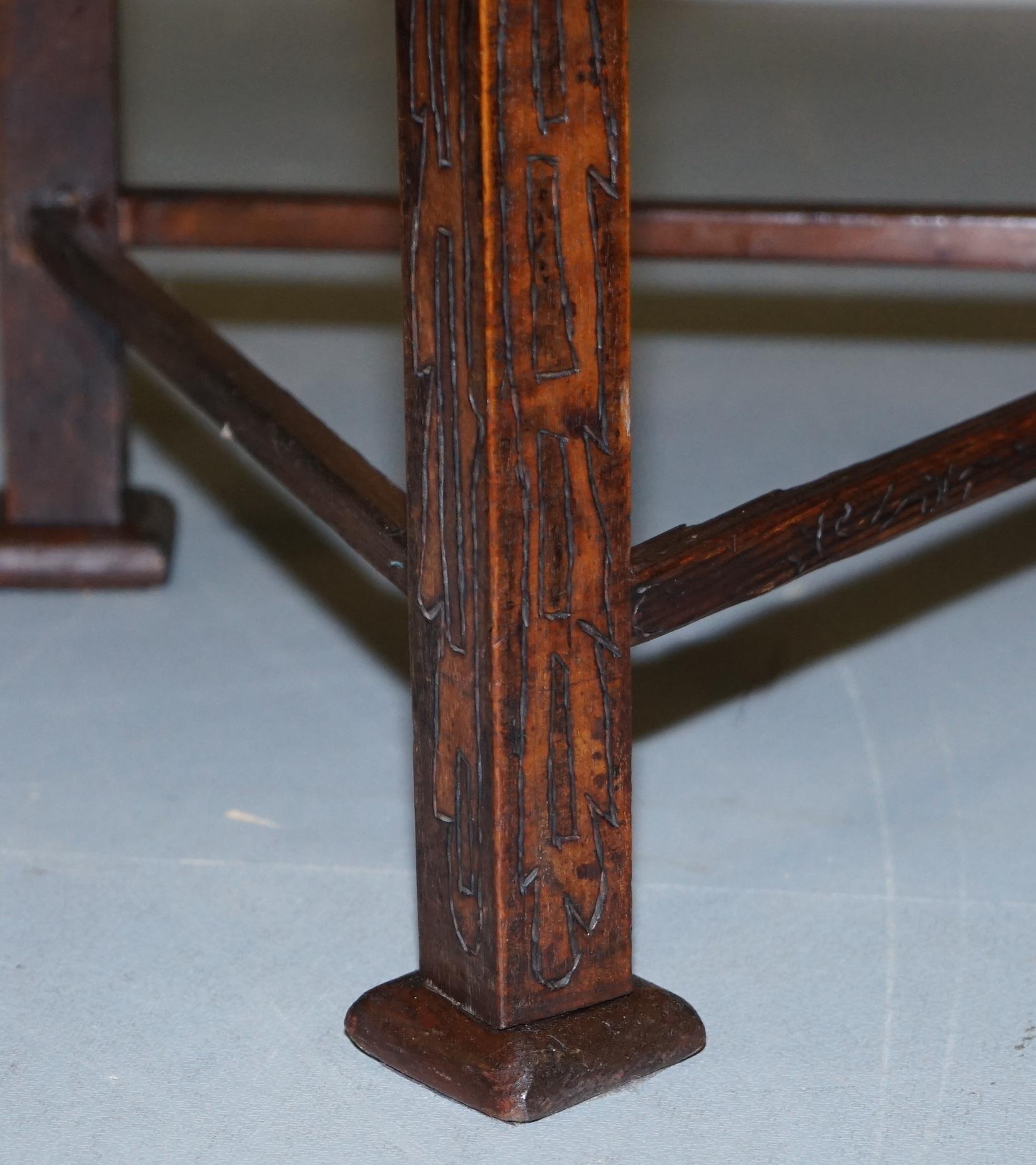 Rare circa 1860 Victorian Triangle Hunting Stool from Buckeburg Castle, Germany For Sale 2