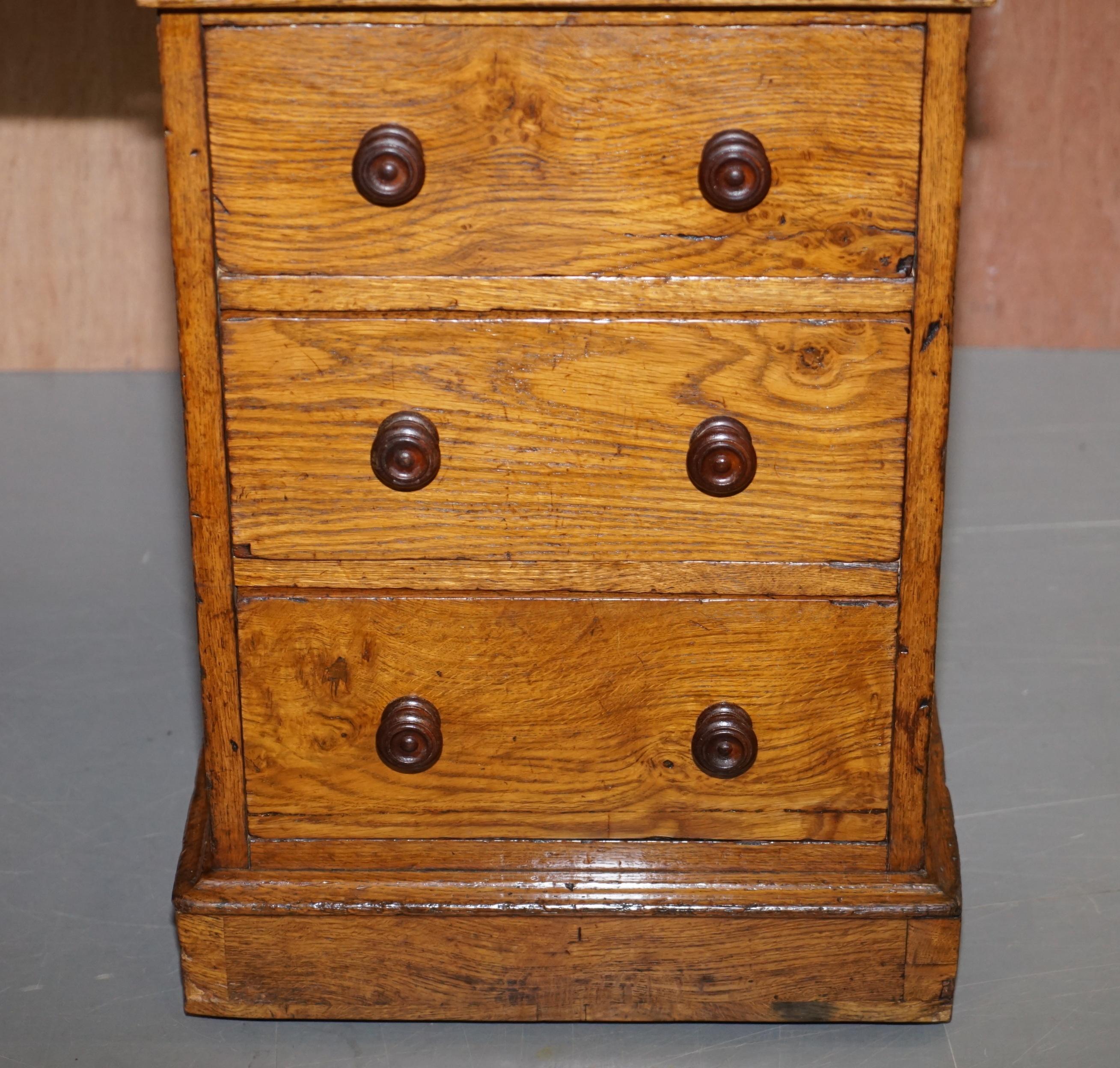 Rare circa 1880 Antique Howard & Son's Pollard Oak Patner Desk Oxblood Leather For Sale 1