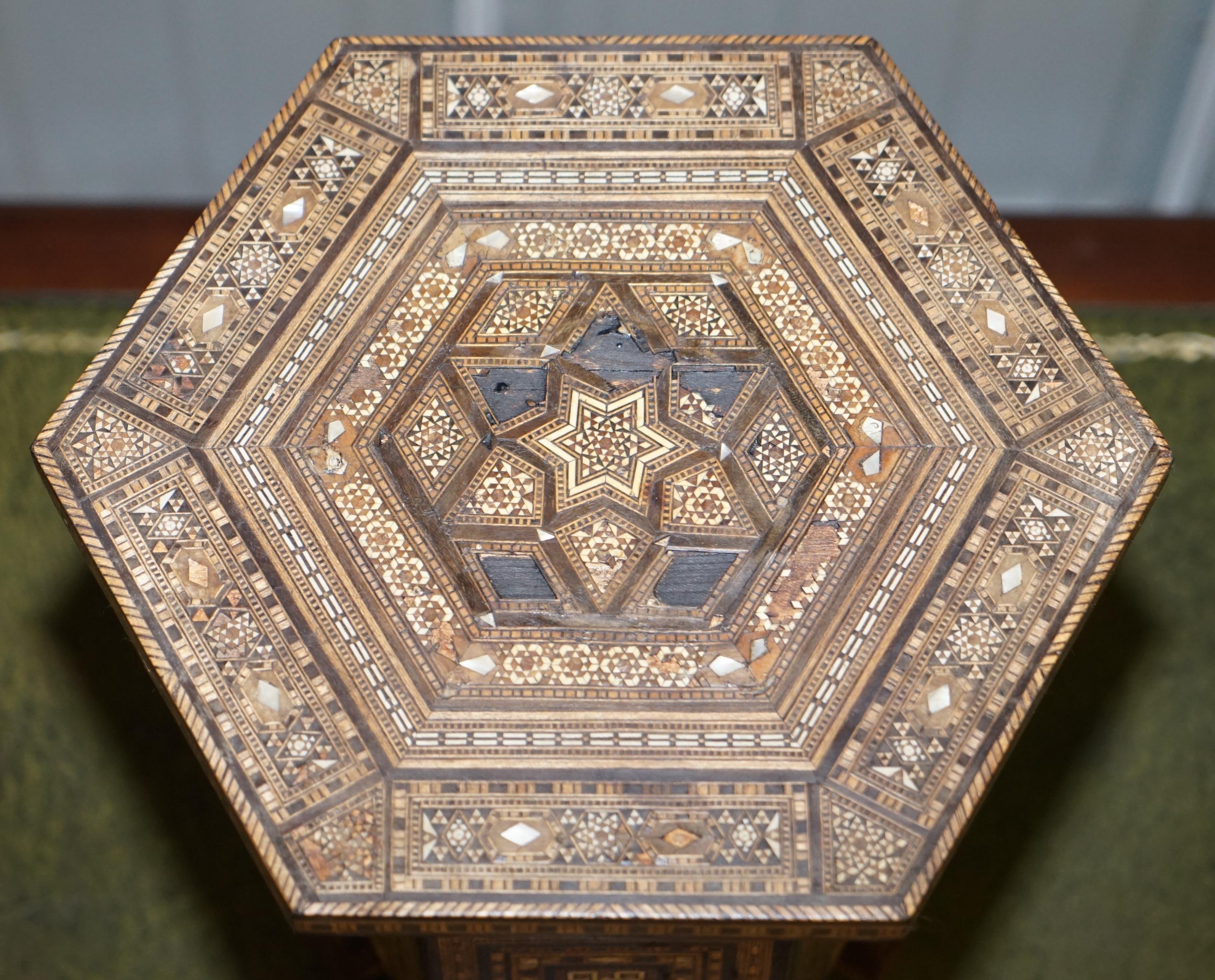 Early 20th Century Rare circa 1900 Marquetry Inlaid Side Table Retailed Through Liberty's London