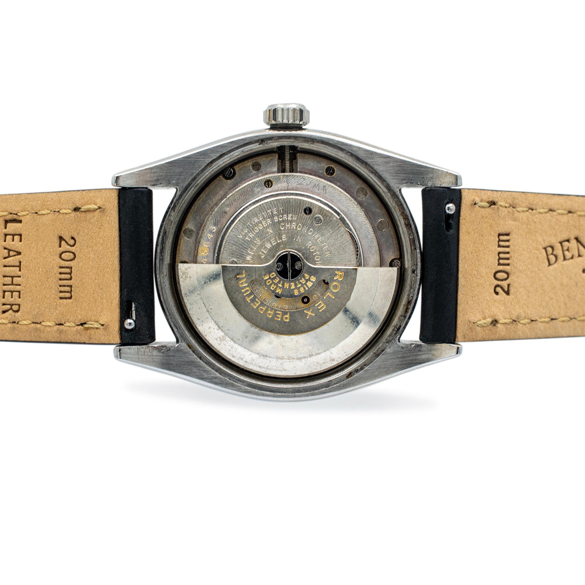Seltener Circa 1955 Vintage Rolex Datejust 6305-2 Roulette Datum 36MM Edelstahl 2