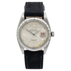 Seltener Circa 1955 Vintage Rolex Datejust 6305-2 Roulette Datum 36MM Edelstahl