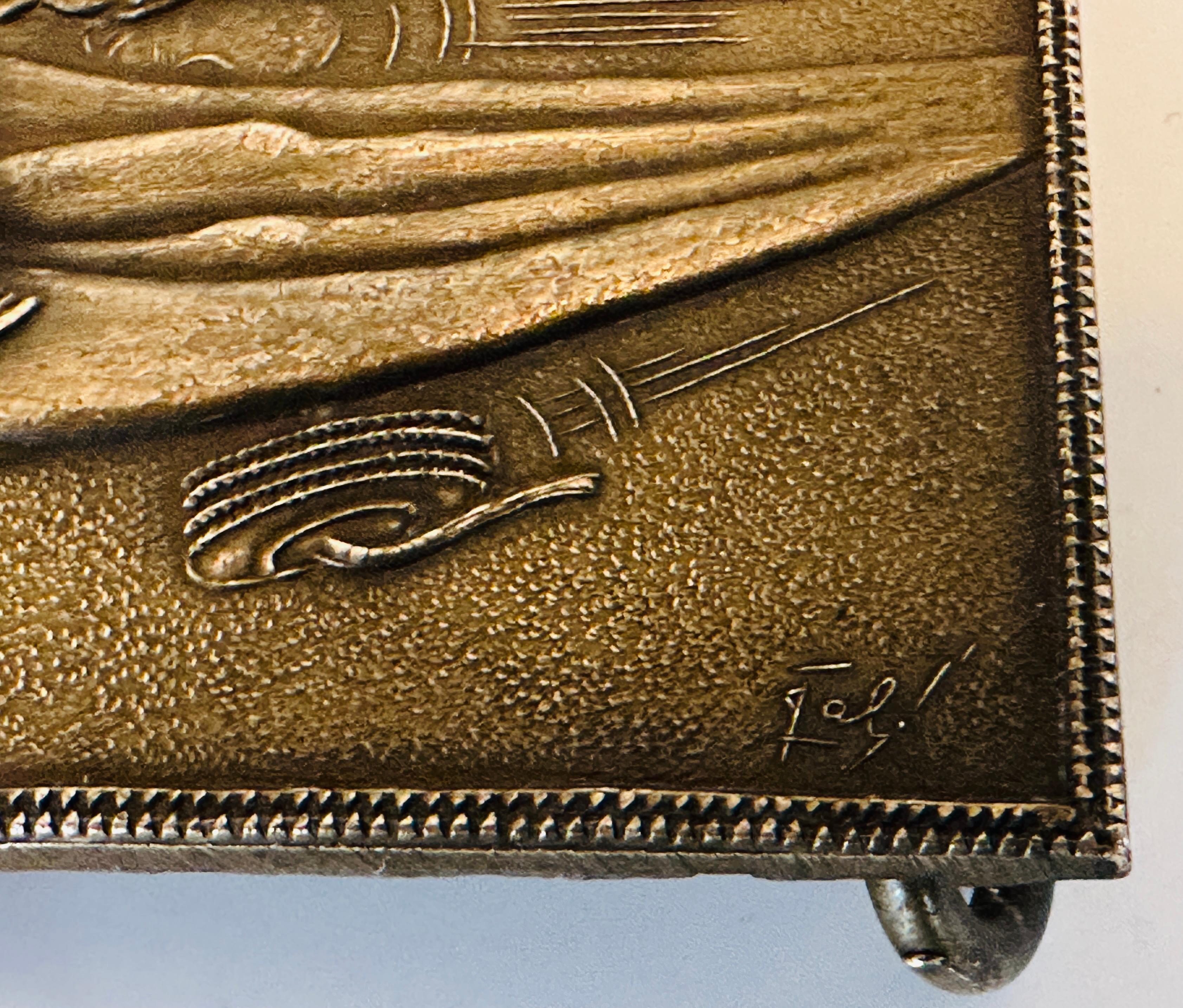 Rara hebilla de cinturón de latón pulido Salvador Dalí de la década de 1970 francesa de Pirelli Tyres en venta 3