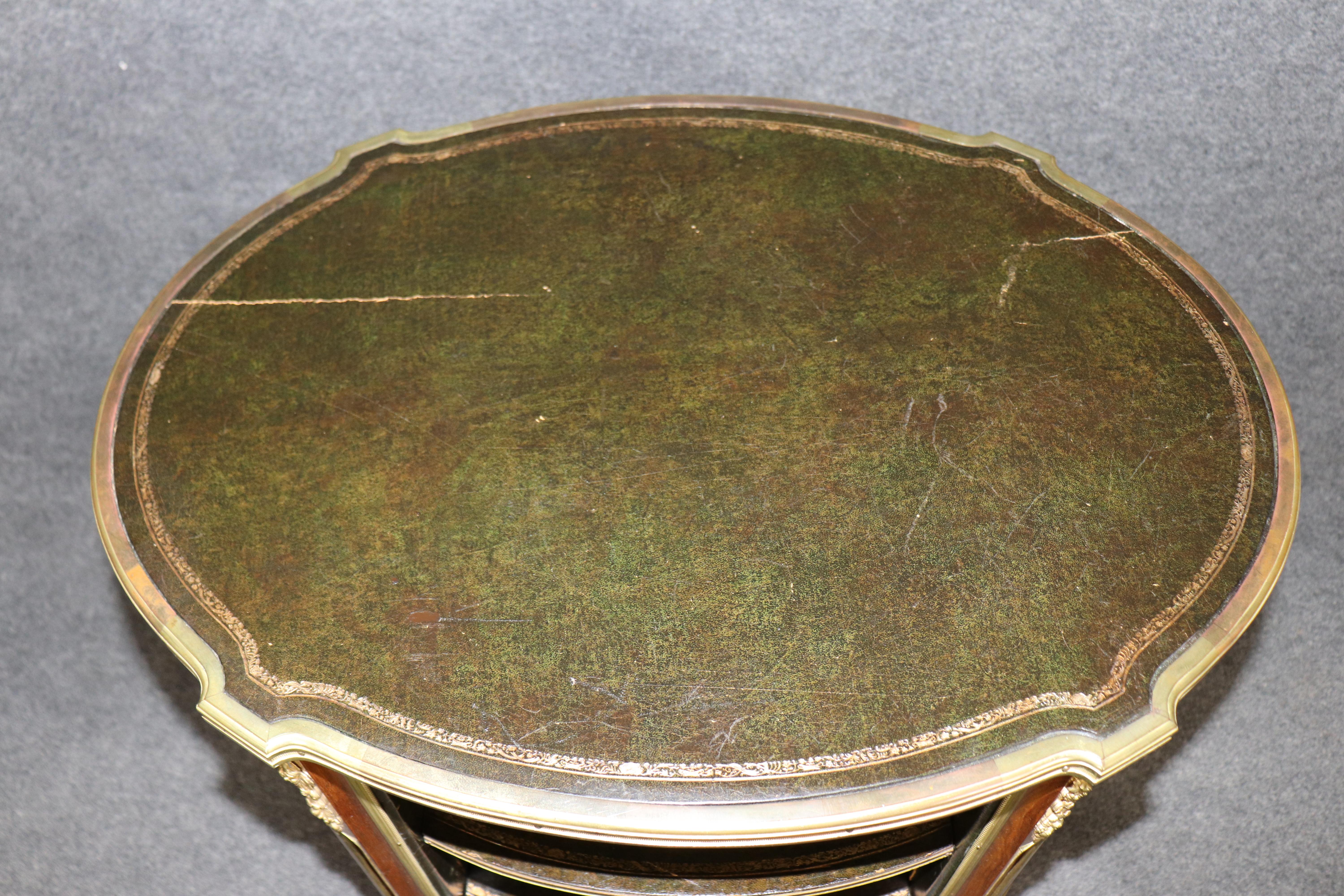 Rare Circular Bronze Mounted French Louis XV Style Bookcase Book Shelf For Sale 2