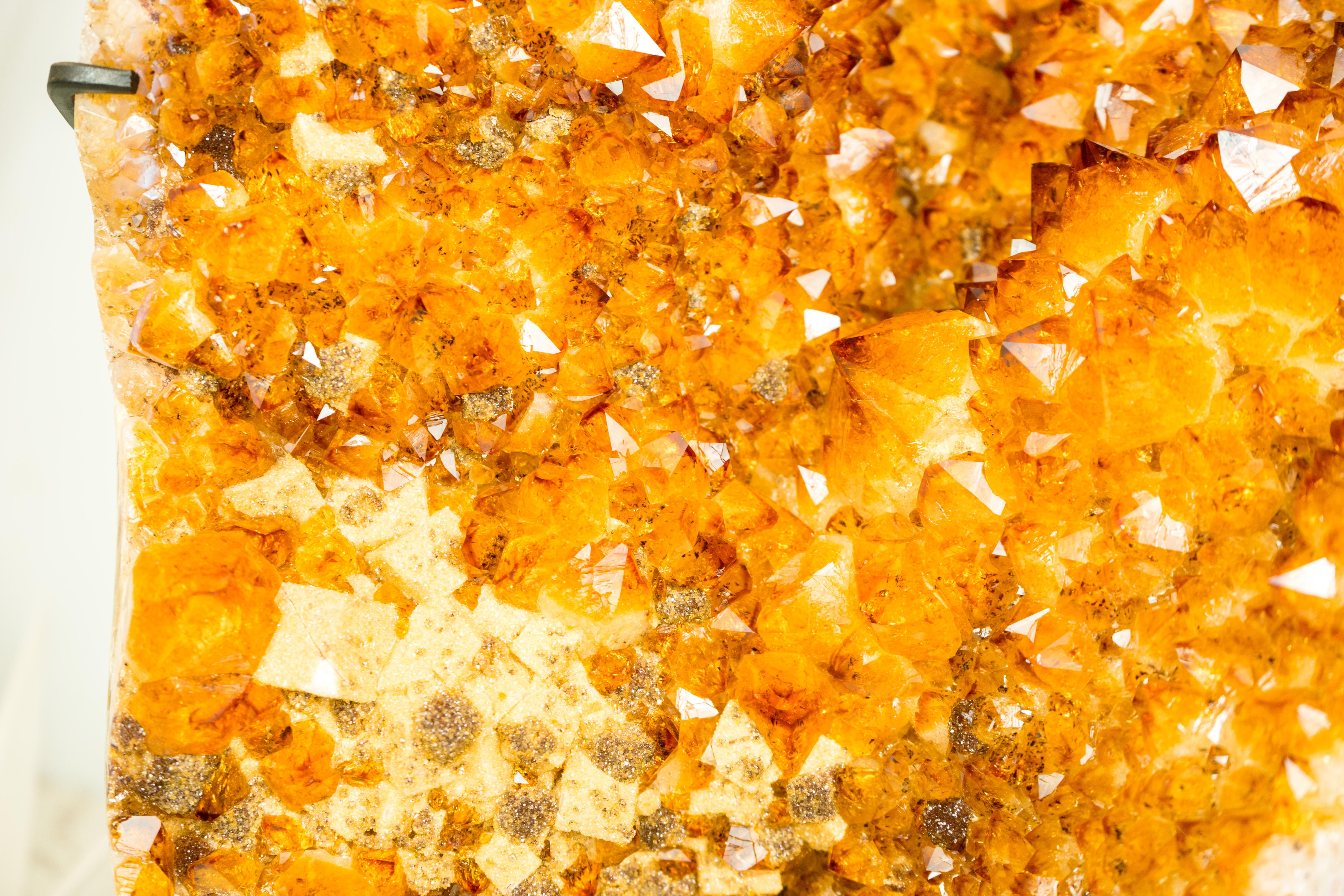 Rare Citrine Cluster with Cubic Calcite Inclusions and Galaxy Druzy, Gallery For Sale 4