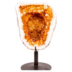 Rare Citrine Geode with Crown-Shaped Formation