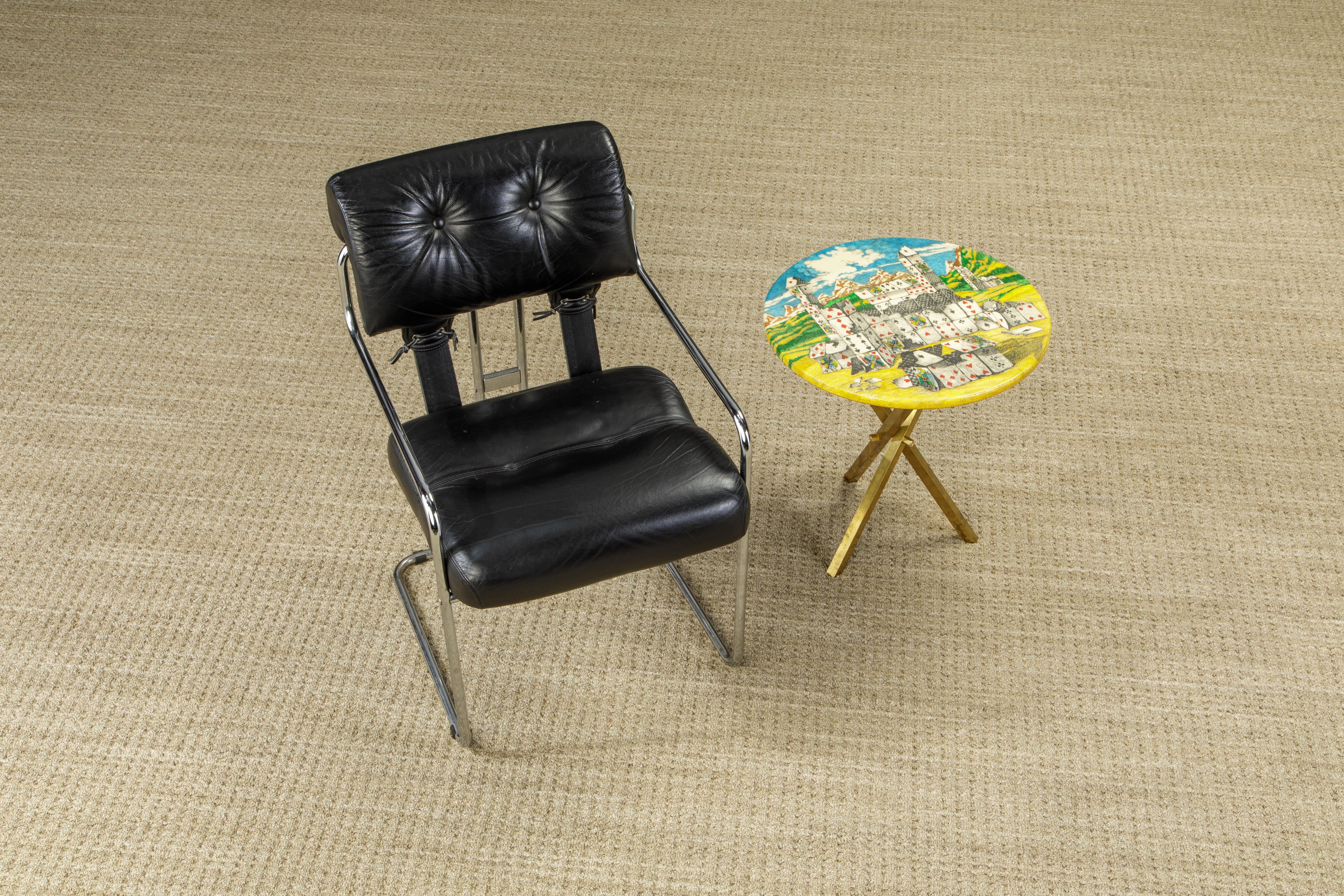 Rare 'Città di Carte' (City of Cards) Side Table by Piero Fornasetti, Signed 10