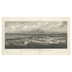 Rare City View of London and Westminster, Showing Many Battles Ships, 1804