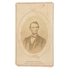 Rare Civil War Era American Photograph Album with Abraham Lincoln Memorial CDV
