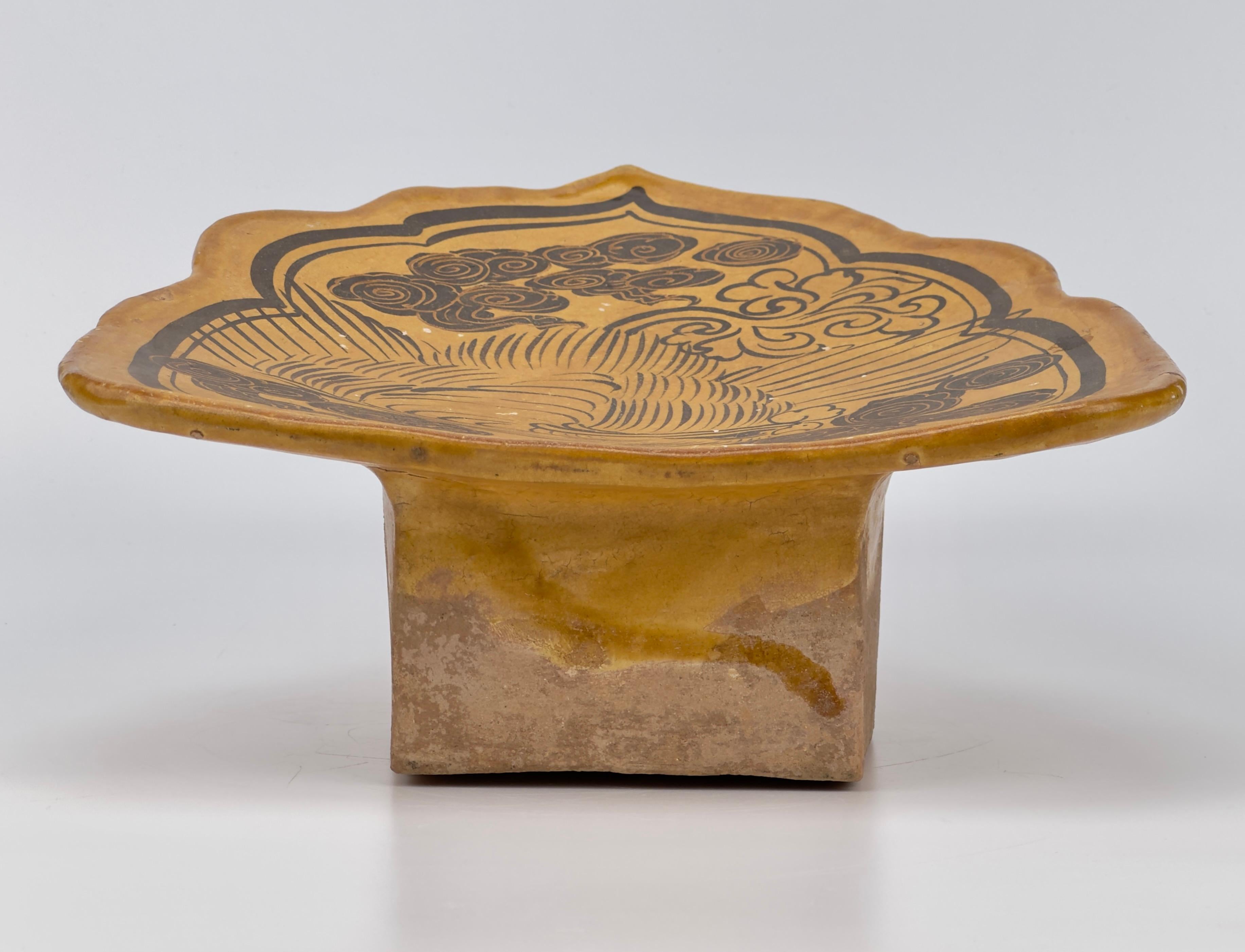Seltenes bemaltes Cizhou-Kissen 'Mandarin-Ente und Reishi-Pilz', Jin-Song Dynasty im Angebot 4