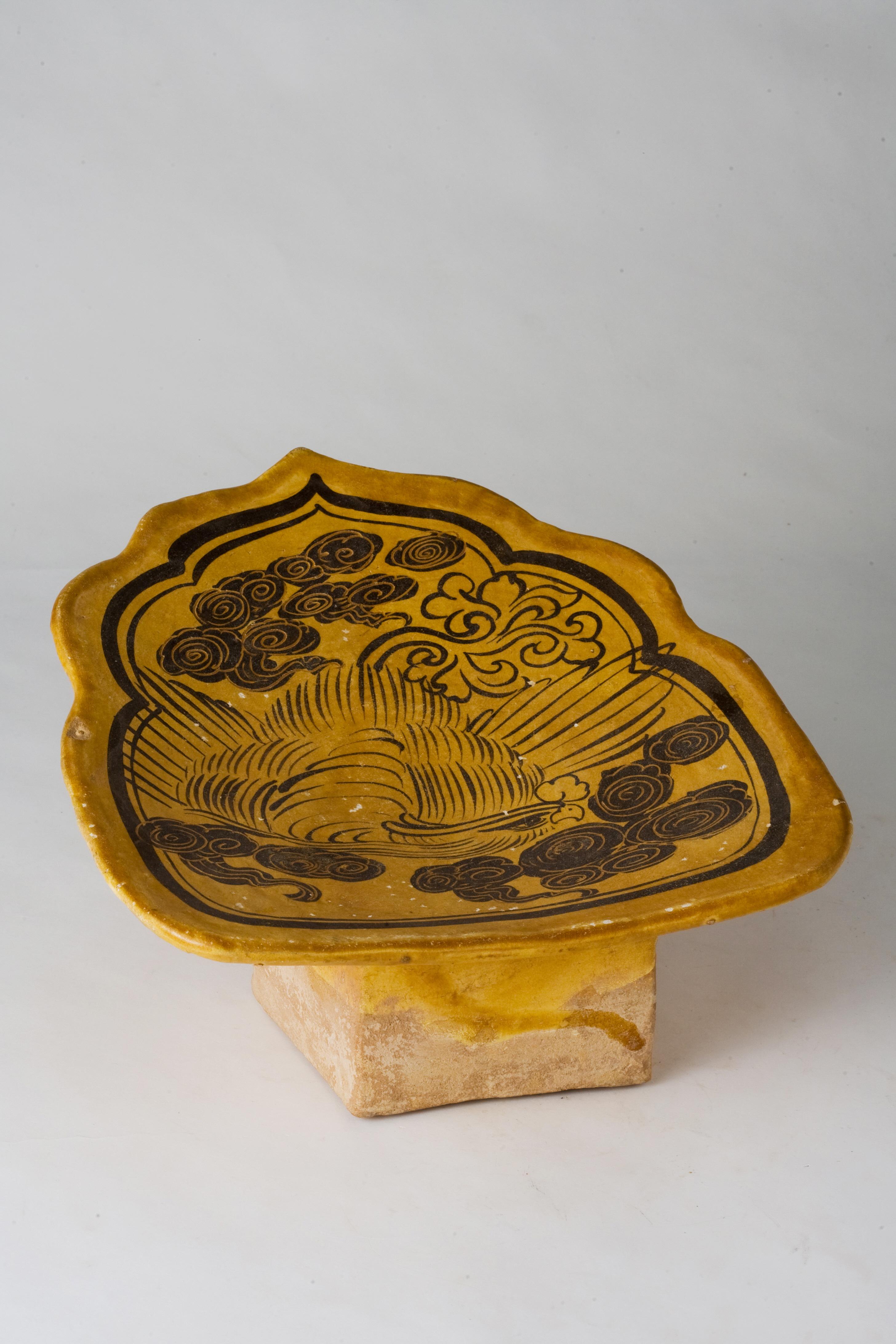 Seltenes bemaltes Cizhou-Kissen 'Mandarin-Ente und Reishi-Pilz', Jin-Song Dynasty im Angebot 5