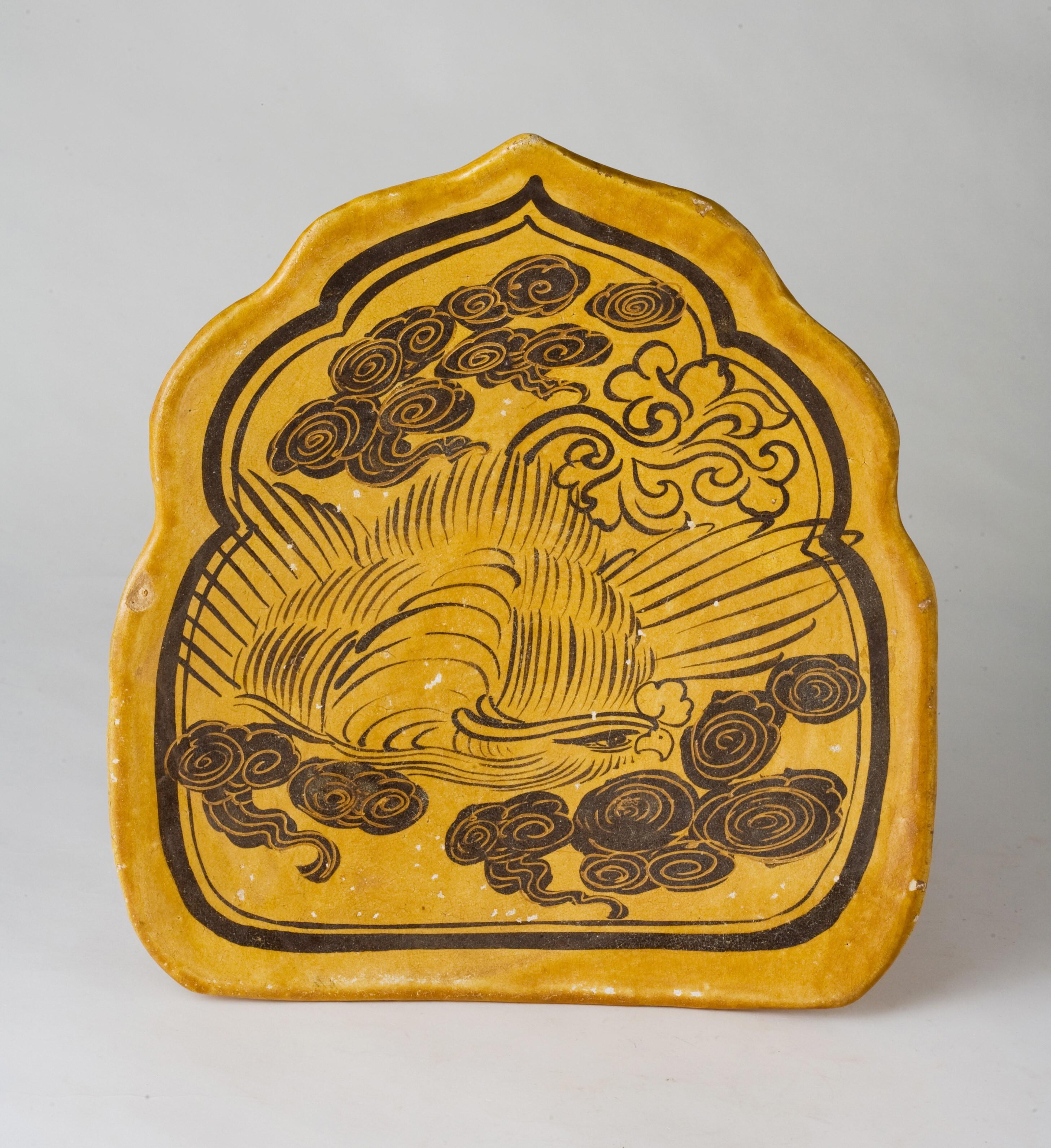 Seltenes bemaltes Cizhou-Kissen 'Mandarin-Ente und Reishi-Pilz', Jin-Song Dynasty im Angebot 6