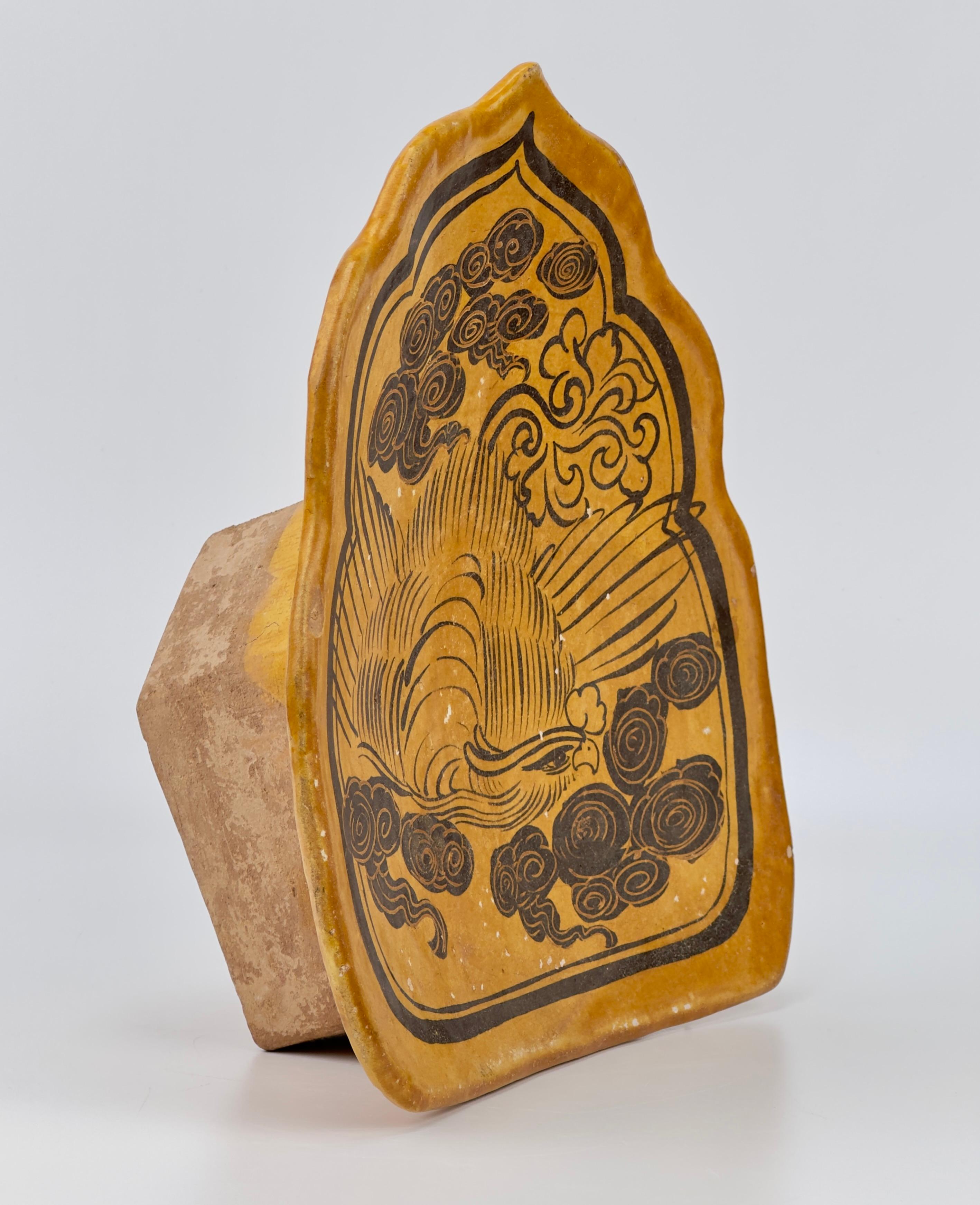 Seltenes bemaltes Cizhou-Kissen 'Mandarin-Ente und Reishi-Pilz', Jin-Song Dynasty im Zustand „Gut“ im Angebot in seoul, KR