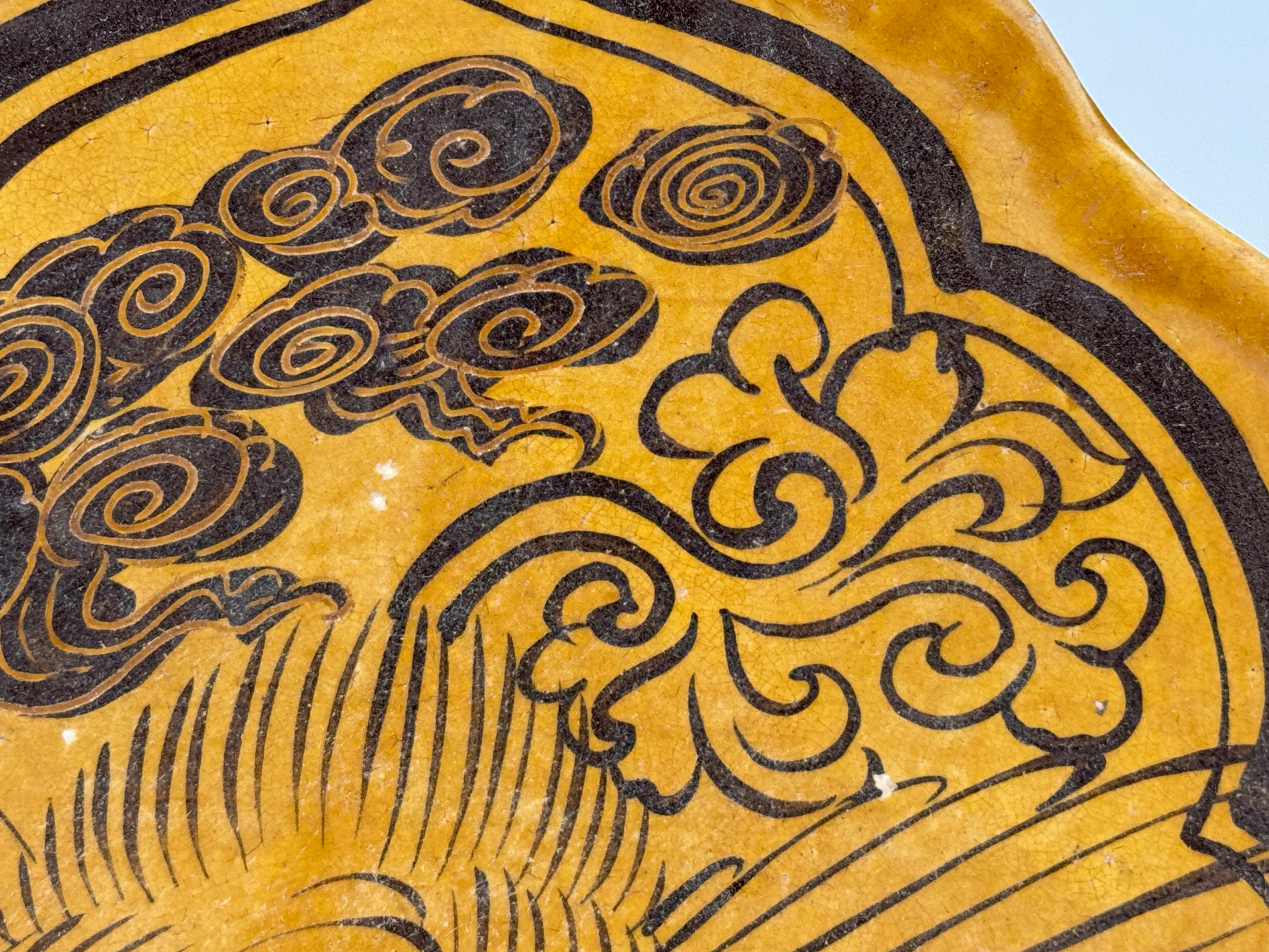 Seltenes bemaltes Cizhou-Kissen 'Mandarin-Ente und Reishi-Pilz', Jin-Song Dynasty im Angebot 2