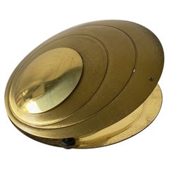 Rare Clam Shell Design Brass Table Lamp by Angelo Brotto, 1960s, Italy
