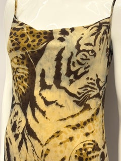 Rare Class Roberto Cavalli Jungle Tiger & Leopard print Slip Dress