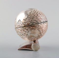 Sculpture rare de Claude Picasso pour Christofle, globe sur base