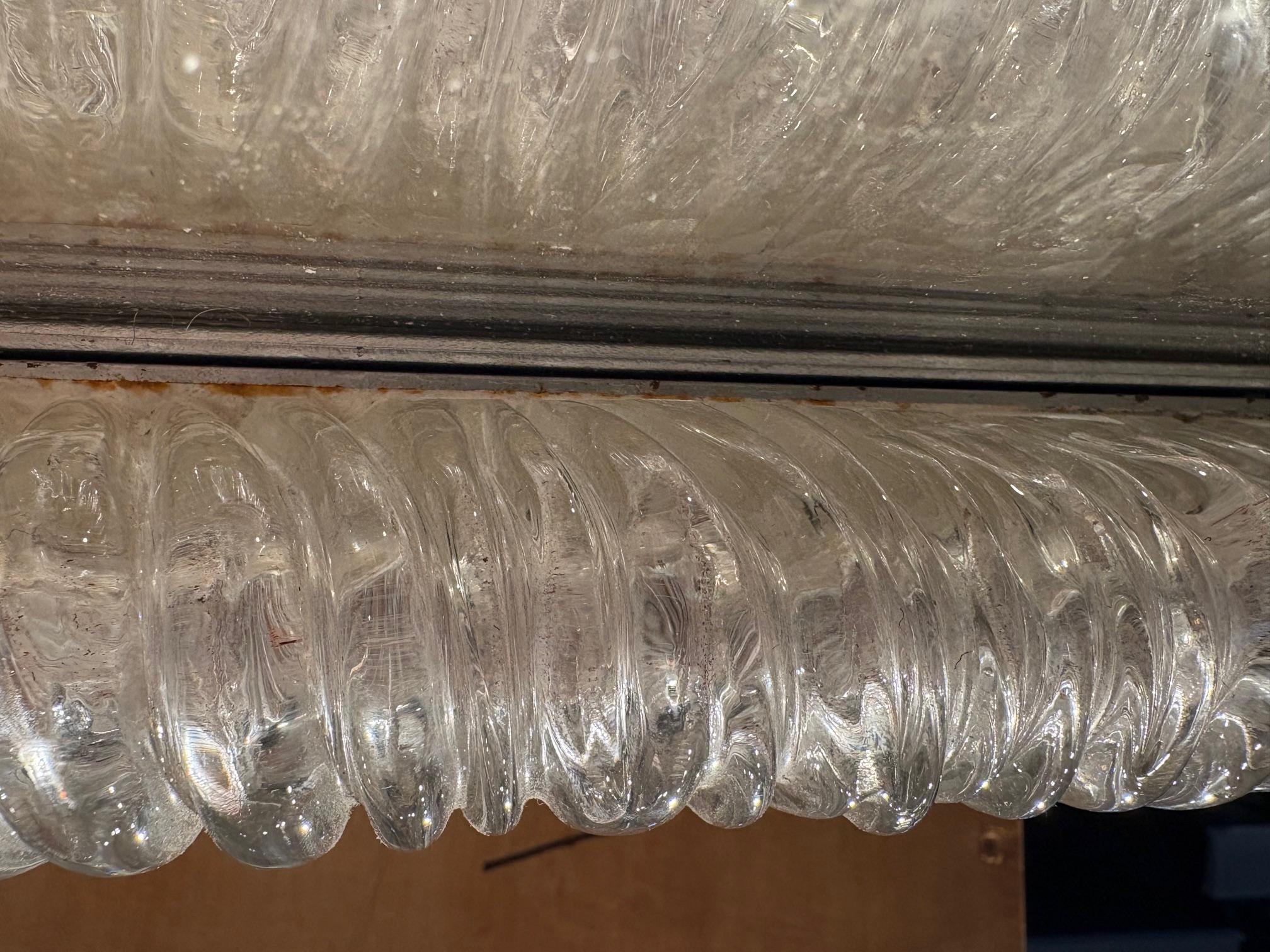 Rare Clear Moulded Glass Mirror by Paolo Venini For Sale 7