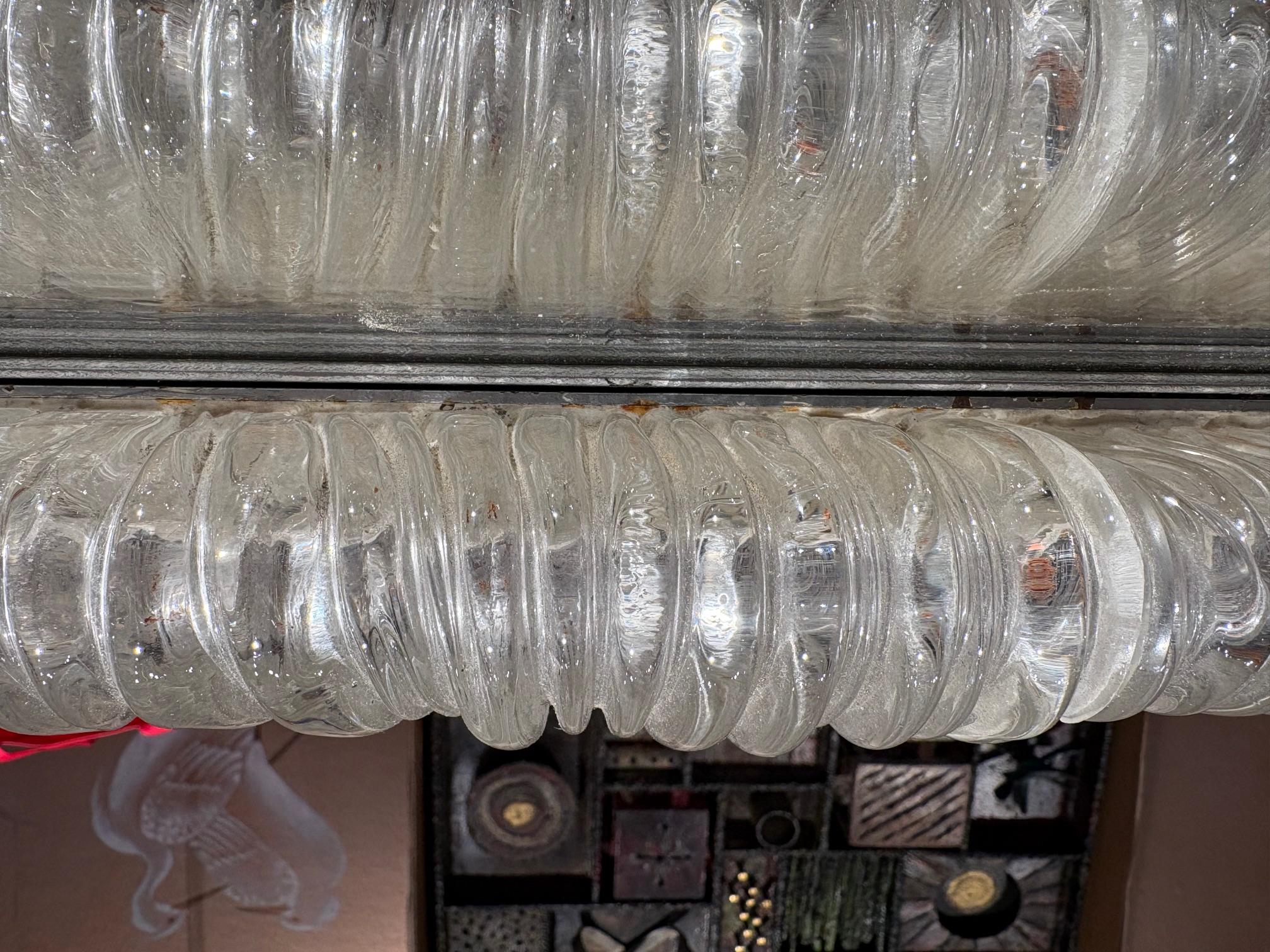 Rare Clear Moulded Glass Mirror by Paolo Venini For Sale 9