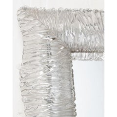 Rare Clear Moulded Glass Mirror by Paolo Venini