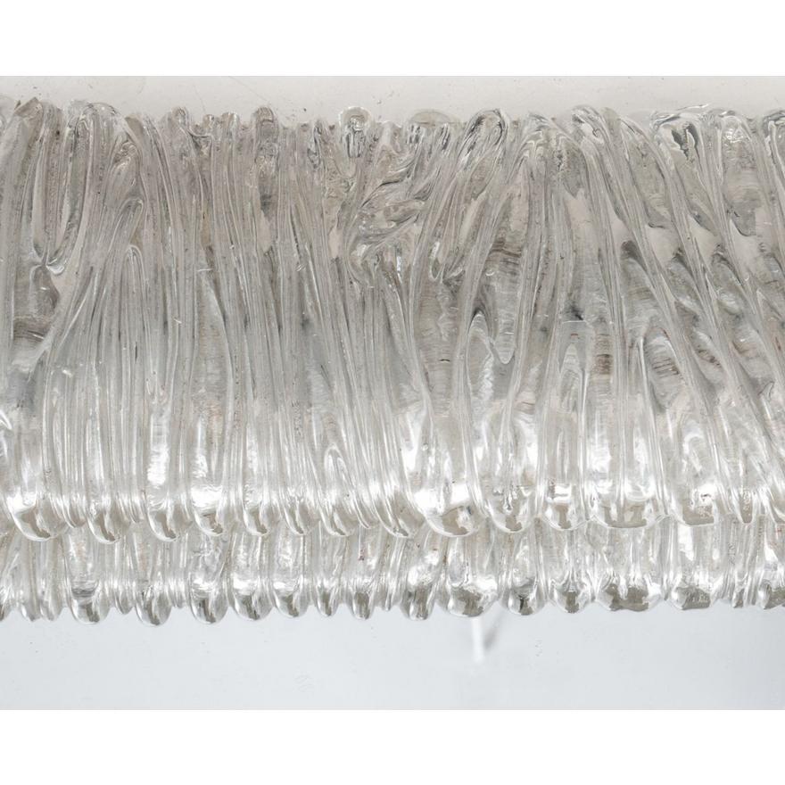 Italian Rare Clear Moulded Glass Mirror by Paolo Venini For Sale