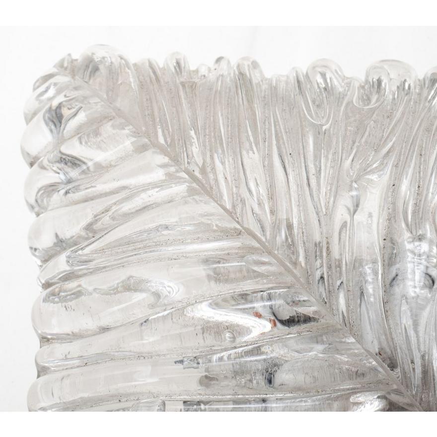Mid-20th Century Rare Clear Moulded Glass Mirror by Paolo Venini For Sale
