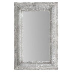 Seltener Spiegel aus klarem, geformtem Glas von Paolo Venini