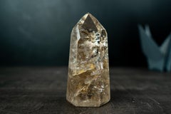 Rare quartz clair avec inclusions de lodolite paysagère