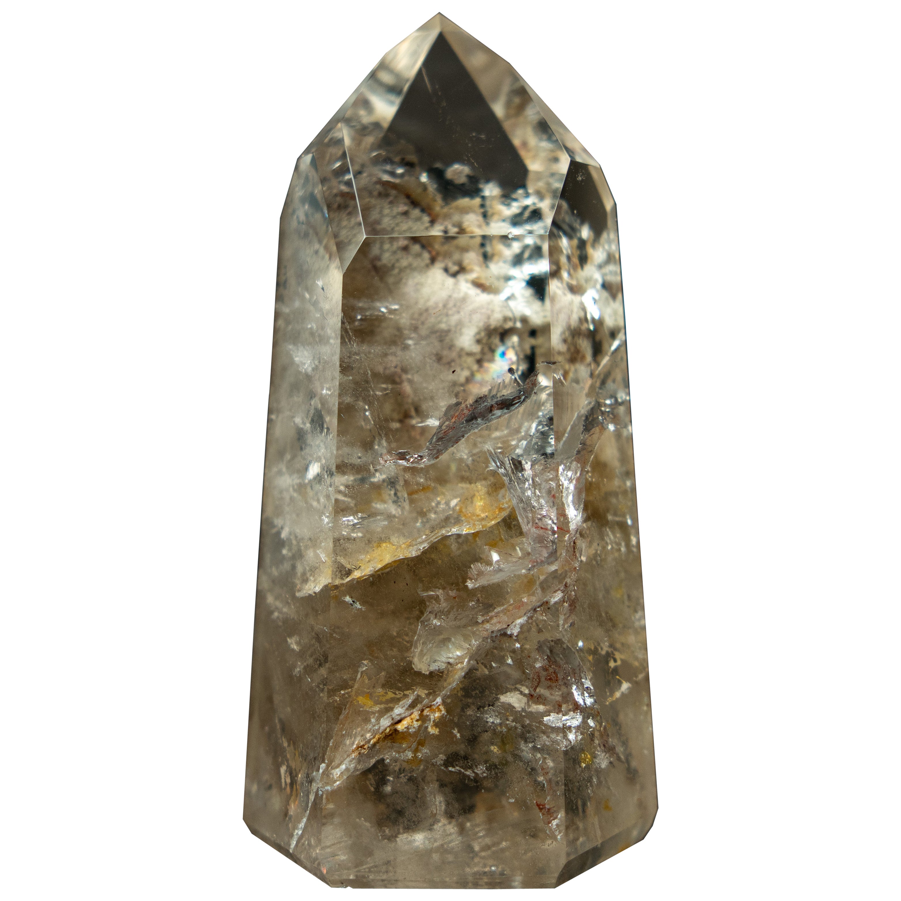 Rare Clear Quartz with Landscape Lodolite Inclusions