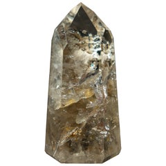 Rare quartz clair avec inclusions de lodolite paysagère