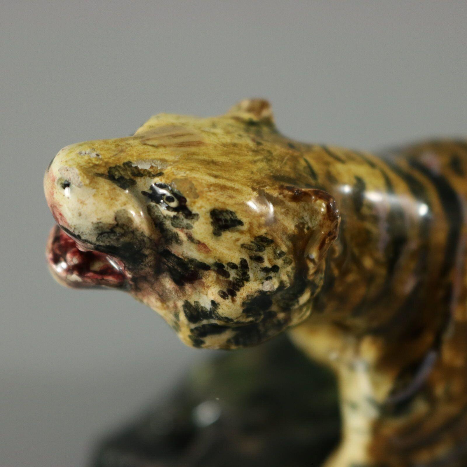 Rare Clement Massier Prowling Tiger Figure For Sale 8