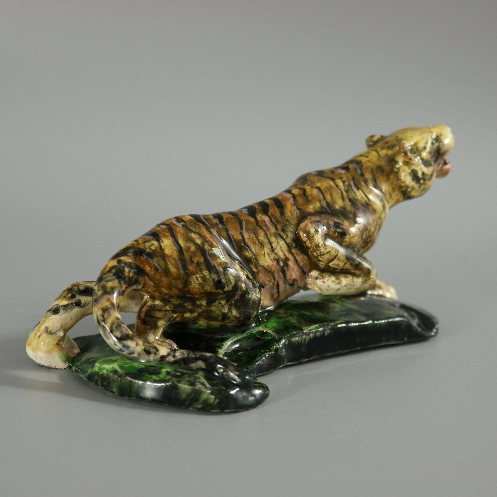 Rare Clement Massier Prowling Tiger Figure For Sale 1