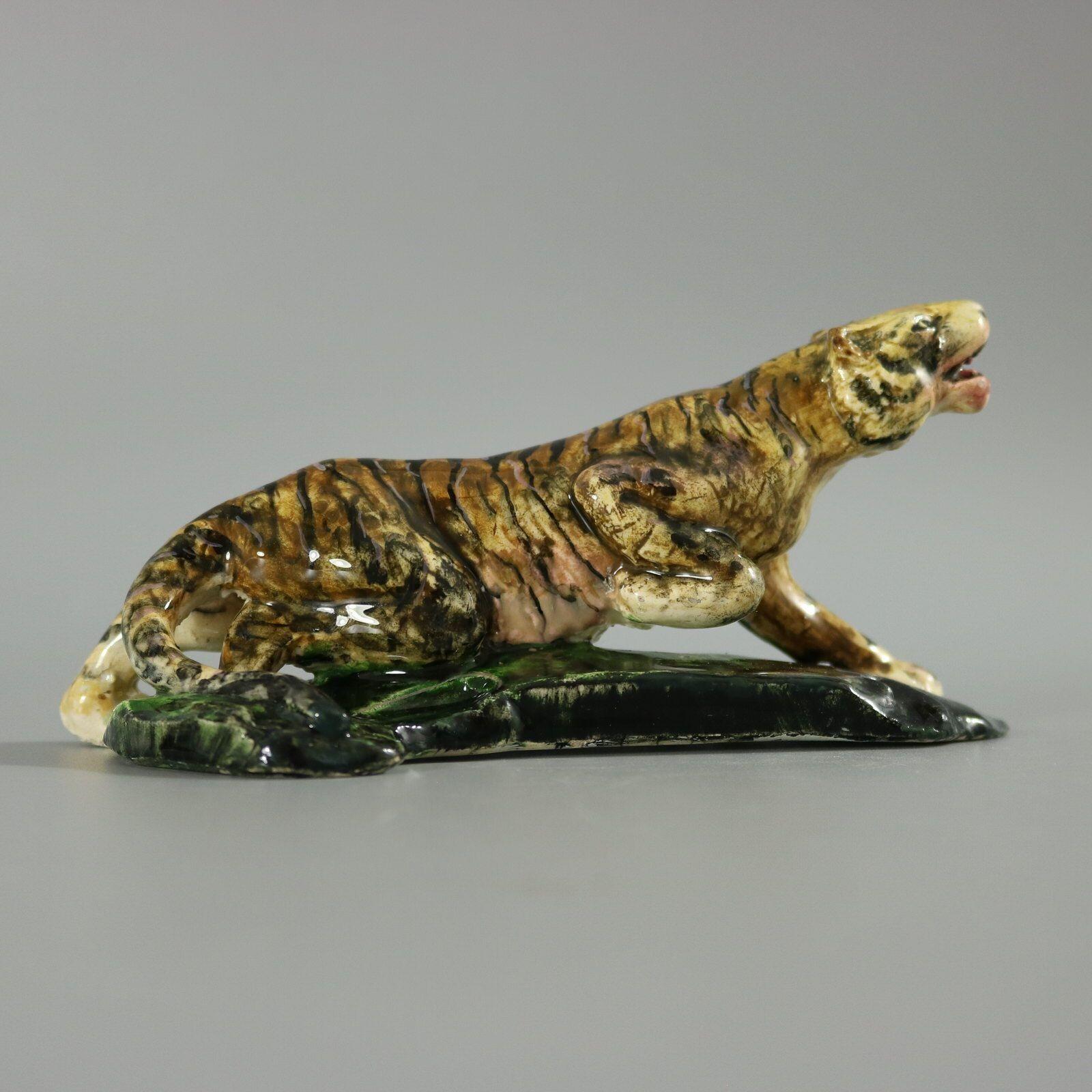 Rare Clement Massier Prowling Tiger Figure For Sale 2