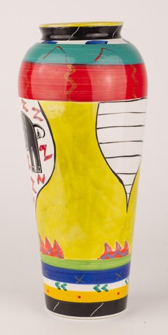 Rare Clementina Van Der Walt Elephant Vase, South Africa Art Studio Pottery