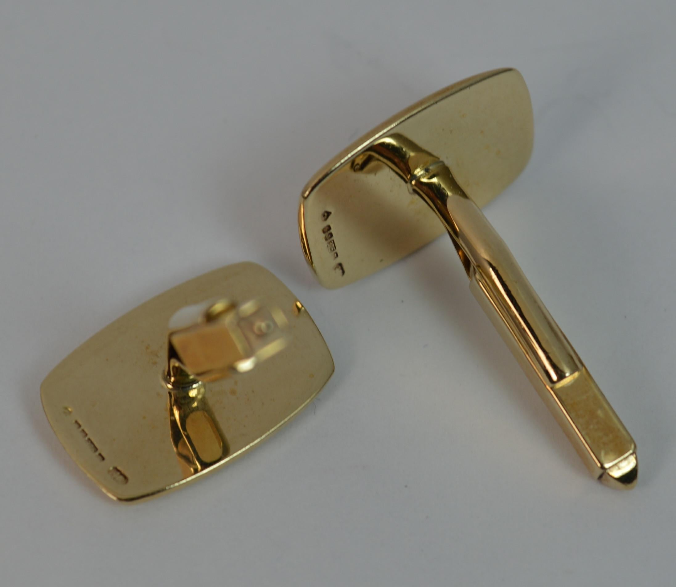 Rare Clogau Solid 9 Carat Gold Pair of Men's Cufflinks with Dragon Design 2