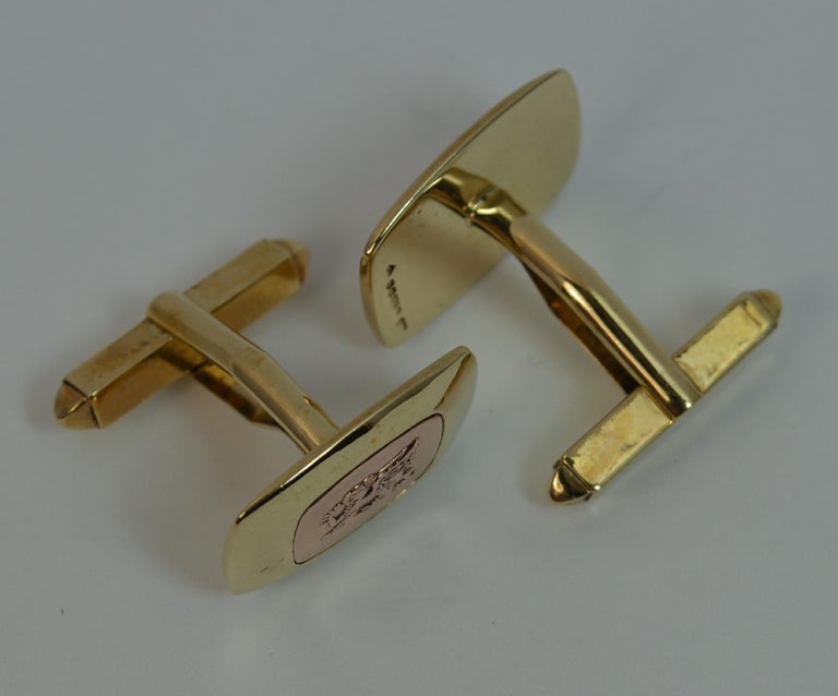 Rare Clogau Solid 9 Carat Gold Pair of Men's Cufflinks with Dragon