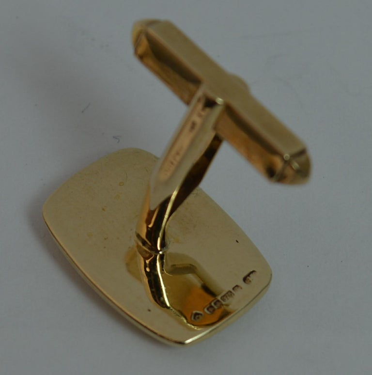 Rare Clogau Solid 9 Carat Gold Pair of Men's Cufflinks with Dragon