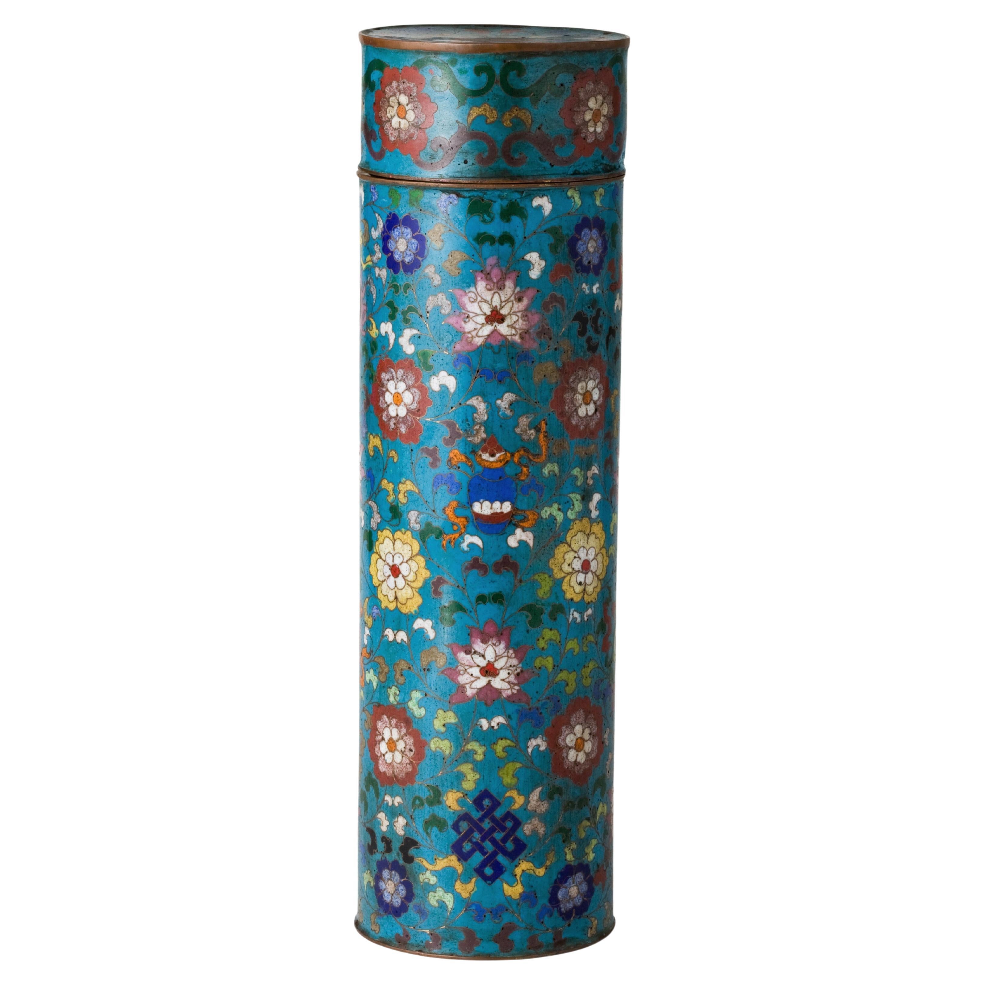 Cloisonné Enamel Vase, Early Ming Dynasty(15th century) For Sale