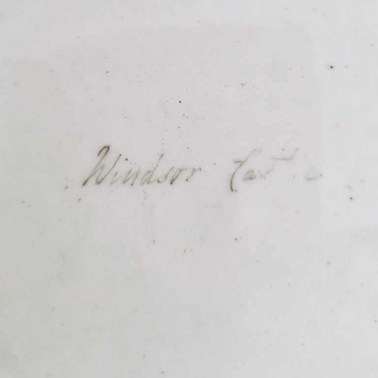 Coalport Plate, Windsor Castle with Deer, Sepia, Thomas Baxter, Georgian ca 1805 For Sale 2