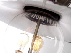 Rare Cobalt Blue 1901 Humphrey Gas Lamp, Electrified