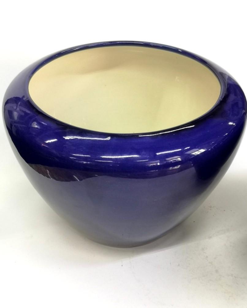 Art Deco Rare Cobalt Blue Zsolnay Porcelain Cachepots 1910s