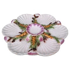 Rare Cobalt Majolica Oyster Plate, George Jones, circa 1878