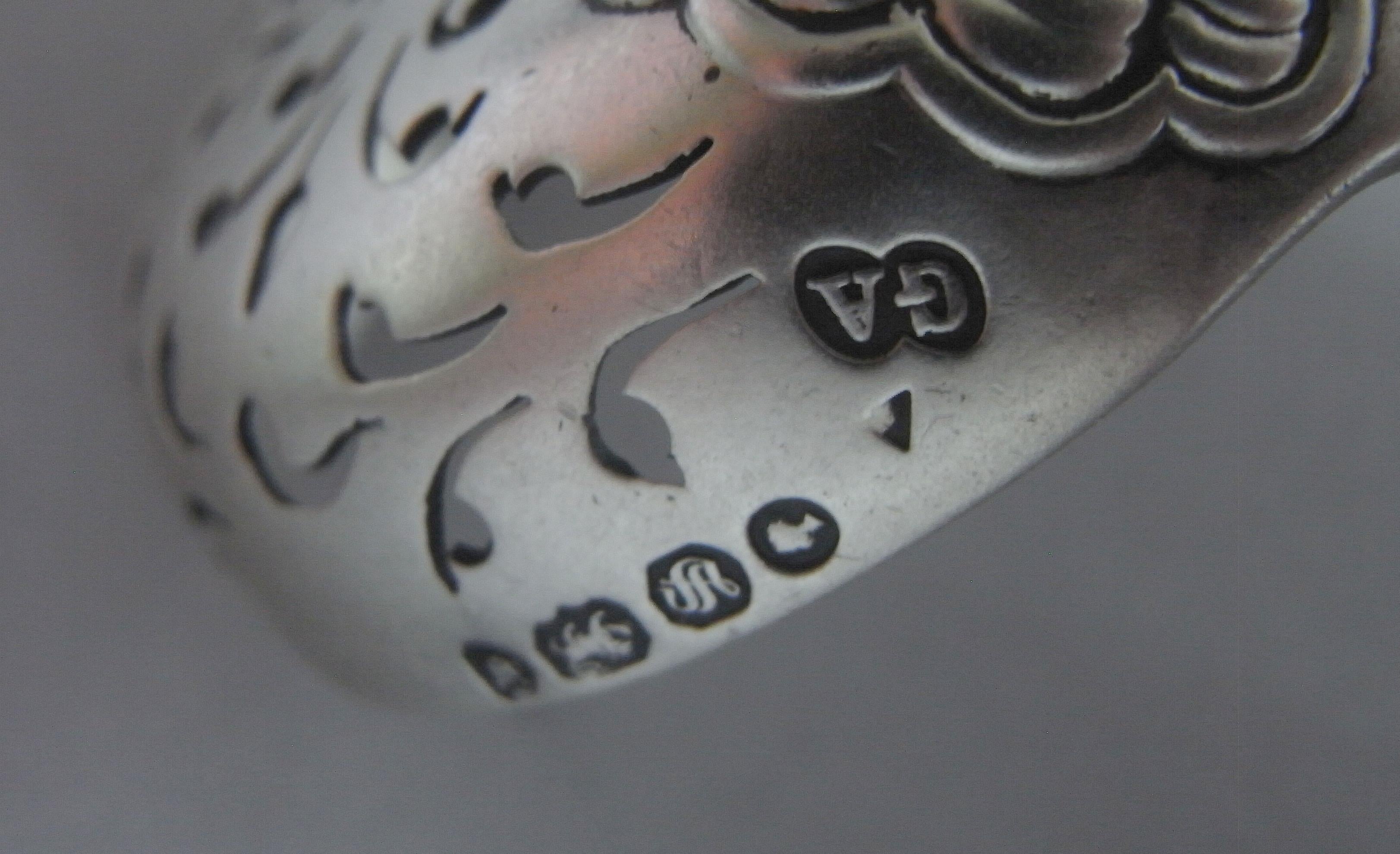 Silver Rare Coburg Pattern Sifter Spoon Made in London by George Adams, 1853 For Sale