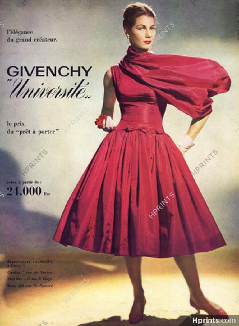 Rare cocktail dress in flower printed nylon Création Givenchy Université 1955 For Sale 3