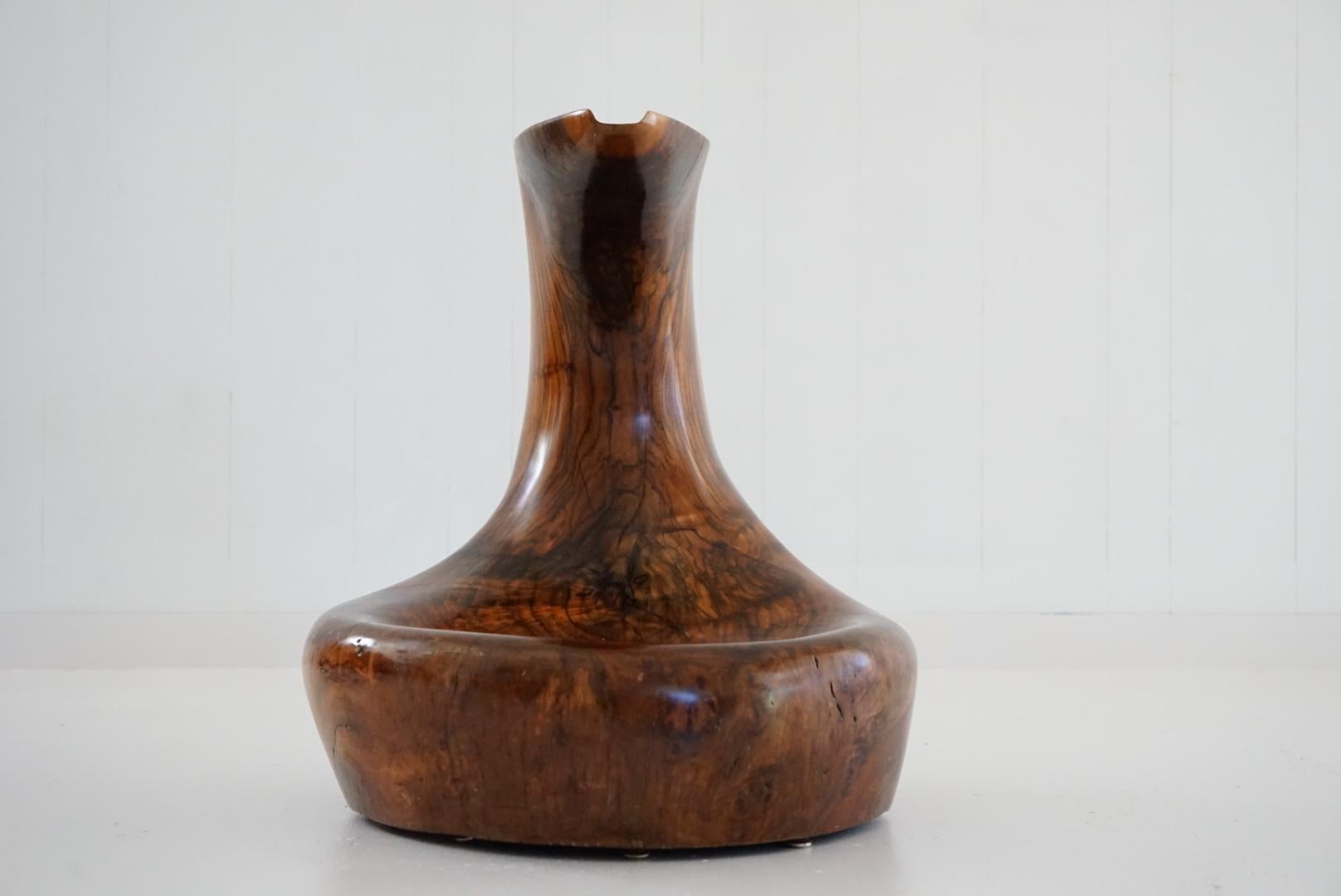 Hand-Carved Rare Cocobolo Don Shoemaker Fountain, Organic Mexican Mid-Century Modern, 1960s For Sale