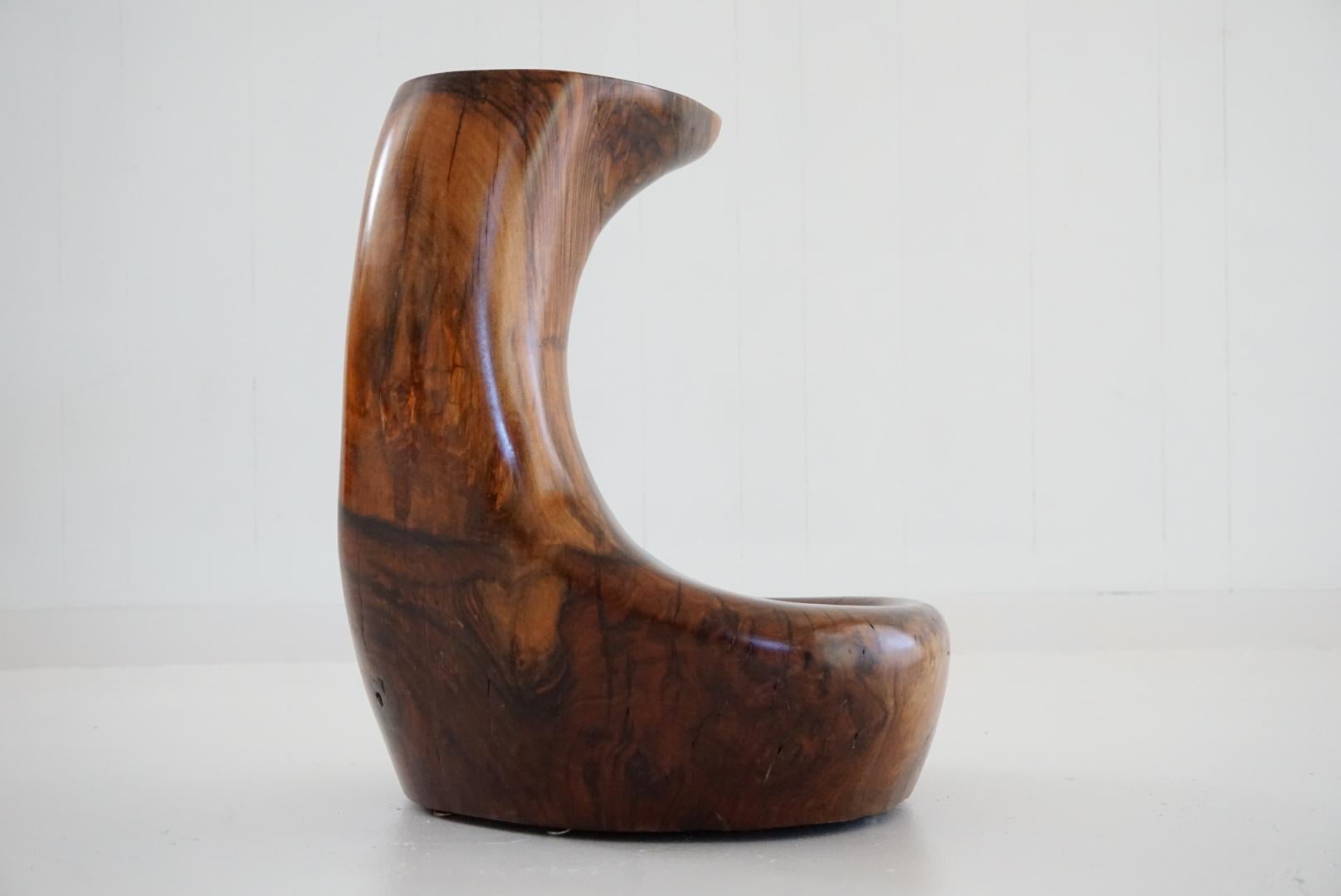 Hand-Carved Rare Cocobolo Don Shoemaker Fountain, Organic Mexican Mid-Century Modern, 1960s For Sale