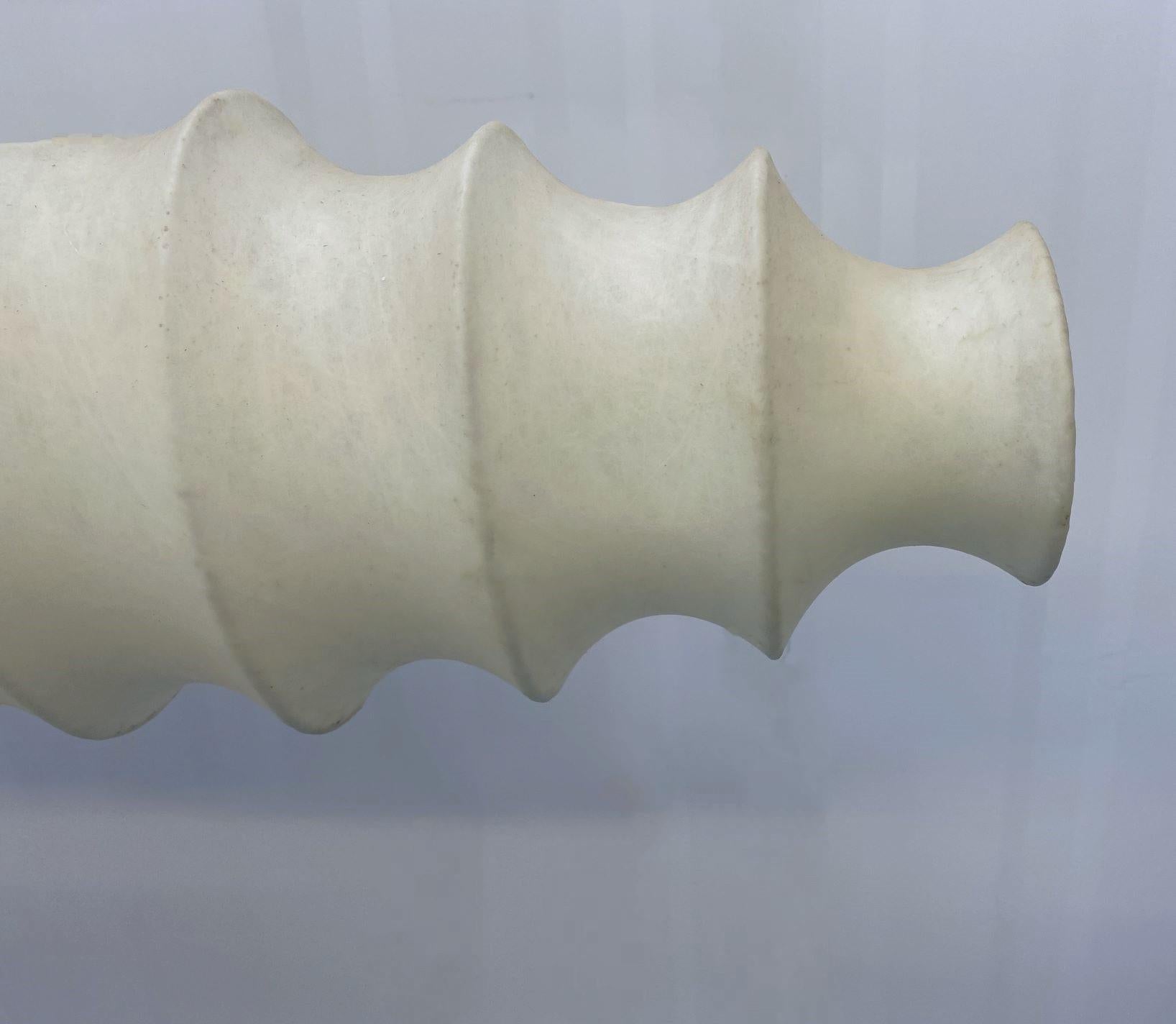Rara lámpara colgante de dos luces Goldkant Cocoon Años 60 Castiglioni, estilo Flos Cromo en venta