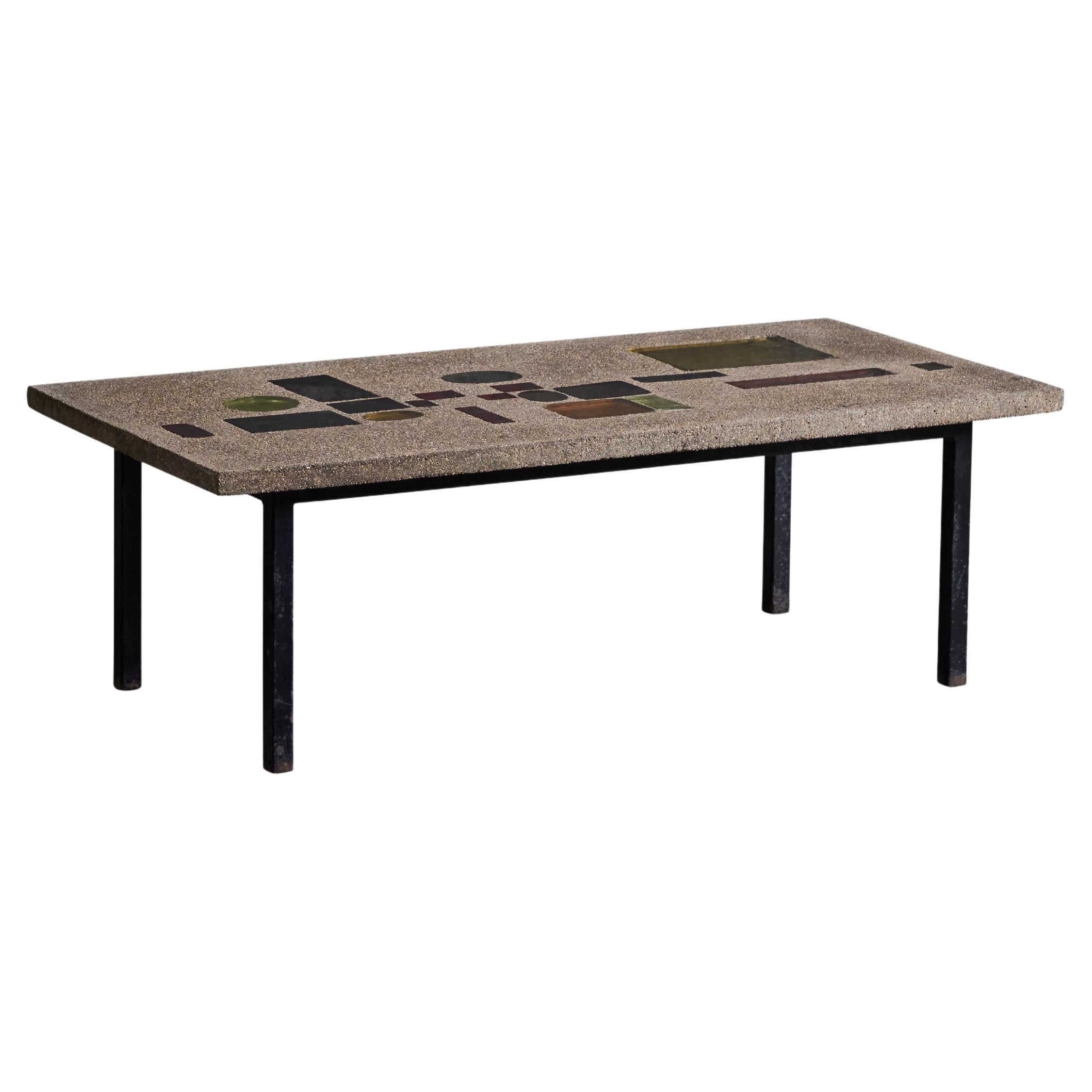 Rare Coffee Table by Jacques Avoinet For Sale