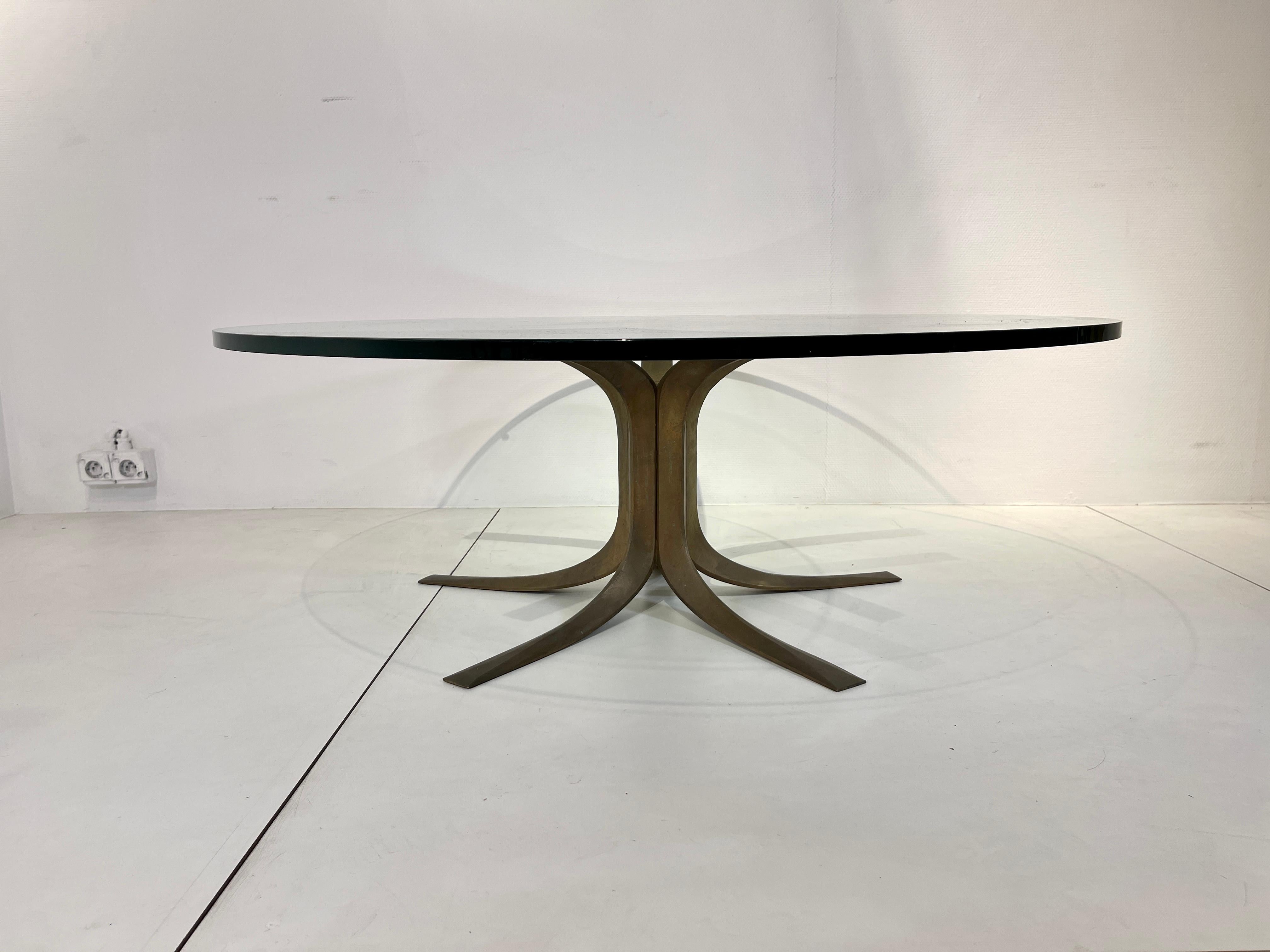 Belgian Rare Coffee Table by Jules Wabbes circa 1960 For Sale