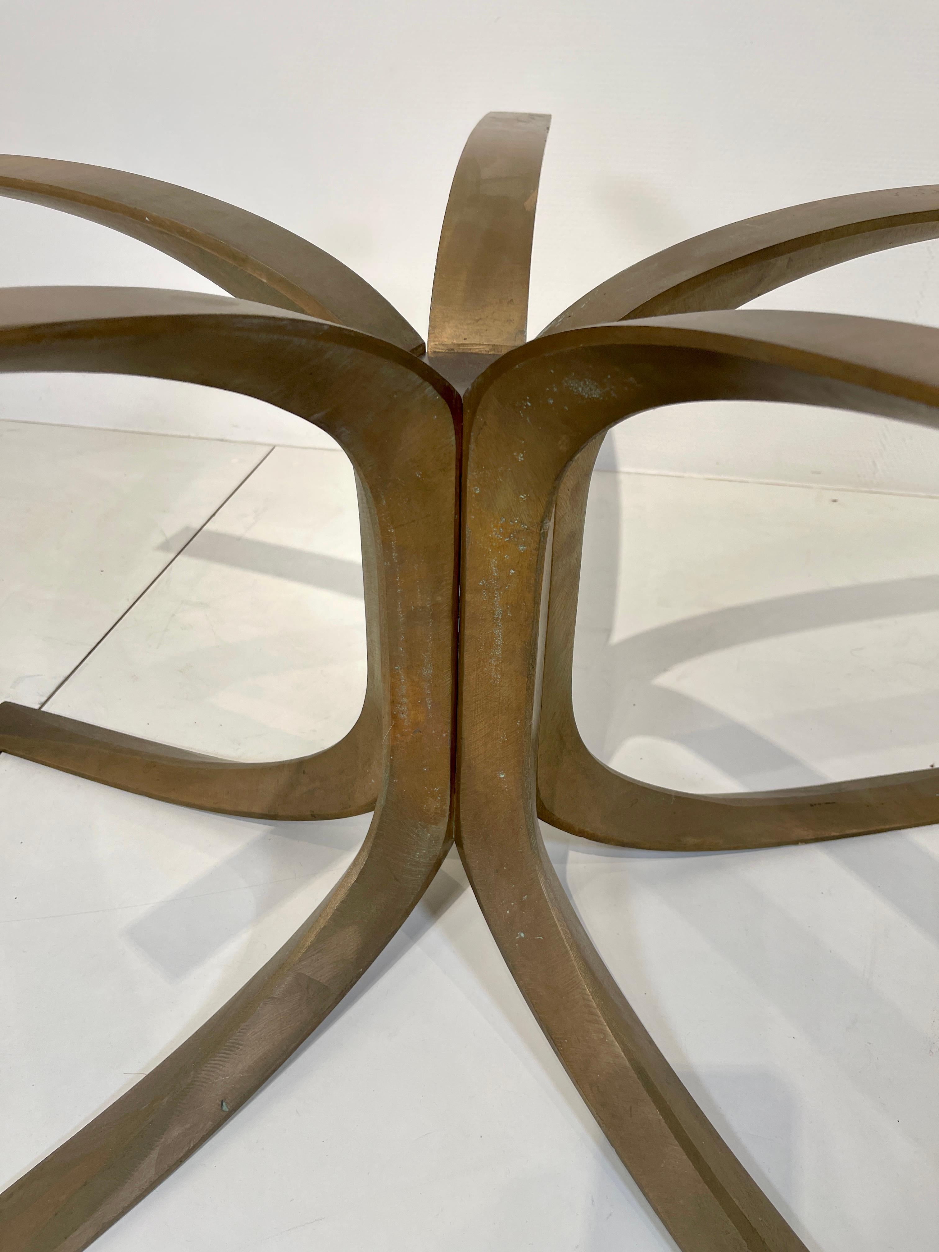 Bronze Rare table basse de Jules Wabbes, vers 1960 en vente