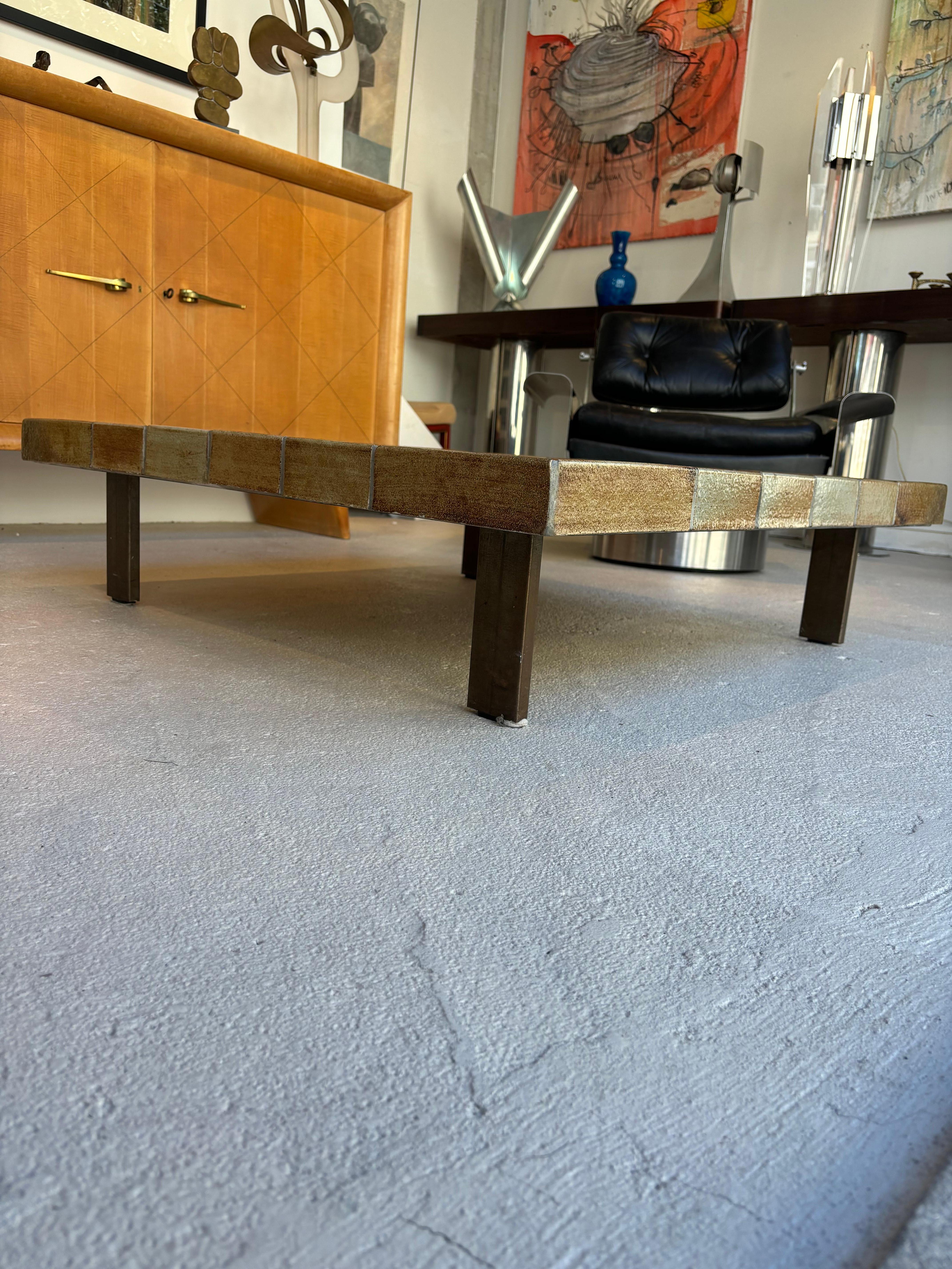 Ceramic Rare coffee table cuvette par Roger Capron largest model